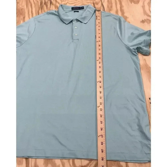Ralph Lauren Polo Shirt Mens XL Classic Fit Teal Green Golf Rugby - Picture 10 of 10